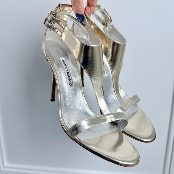 Manolo Blahnik T-strap Sandals 40 - Picture 5 of 9